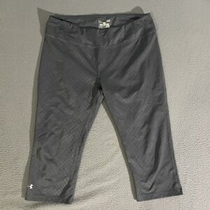 Under Armour Gray Medium Fitted Cropped Heat Gear Leggings